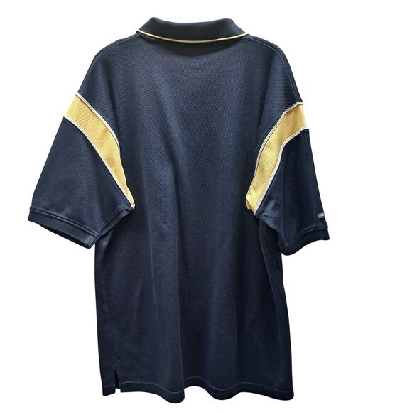 Georgia Tech Lg Polo Pullover Blue short sleeve Russell Athletic DriPower - Picture 2 of 4